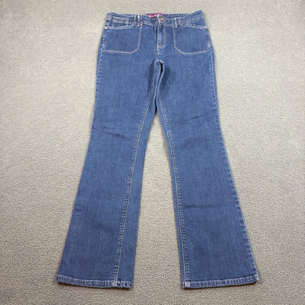 Gloria Vanderbilt Jeans Womens 8 Blue Denim Bootcut Stretch Patch Pocket Y2K